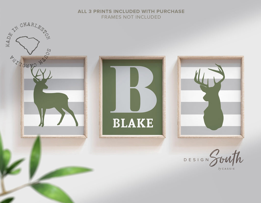 Buck deer nursery art, boys deer nursery decor personalized, kids deer hunting decor, toddler deer room, deer decor, boys deer room pictures