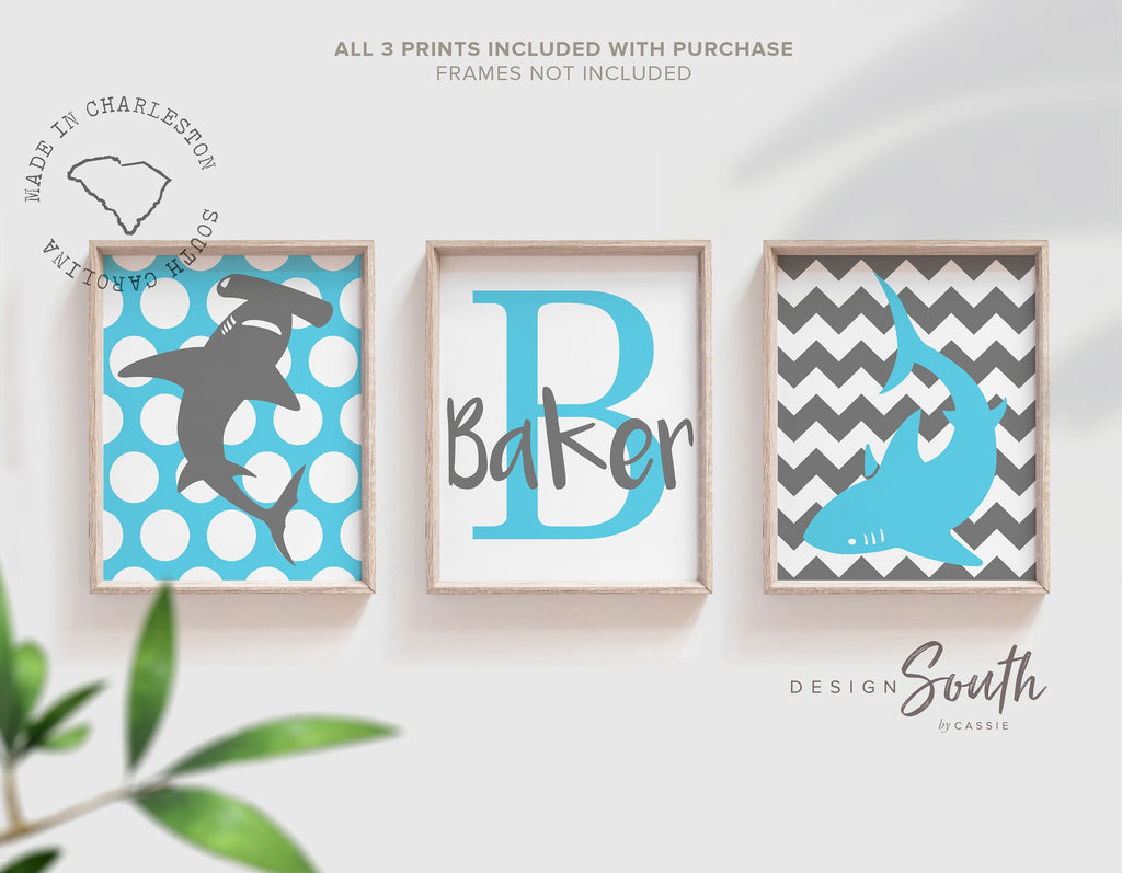 Shark blue, shark wall art, shark decor, shark art room decor, shark nursery art, boys shark bedroom, bedroom sharks theme, boys shark decor