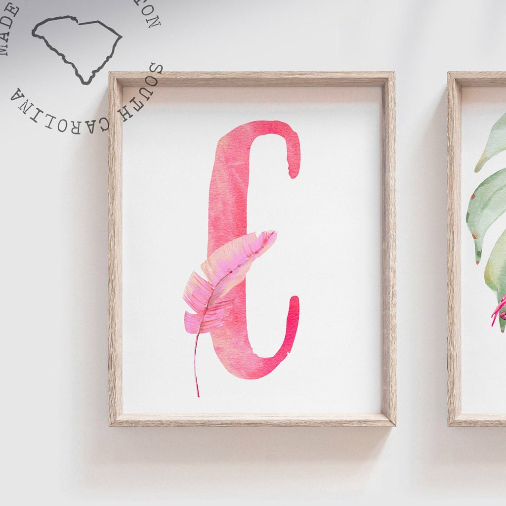 Be who God created you to be and you will set the world on fire St. Catherine of Siena quote art print, flamingo pineapple, tropical nursery