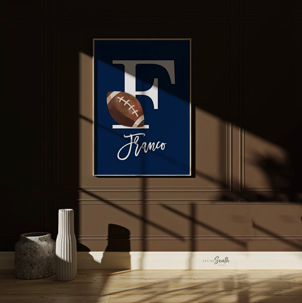 Sports room art, sports wall prints customized kids name, nursery decor sports theme, set of three above crib sports, boy bedroom sports art