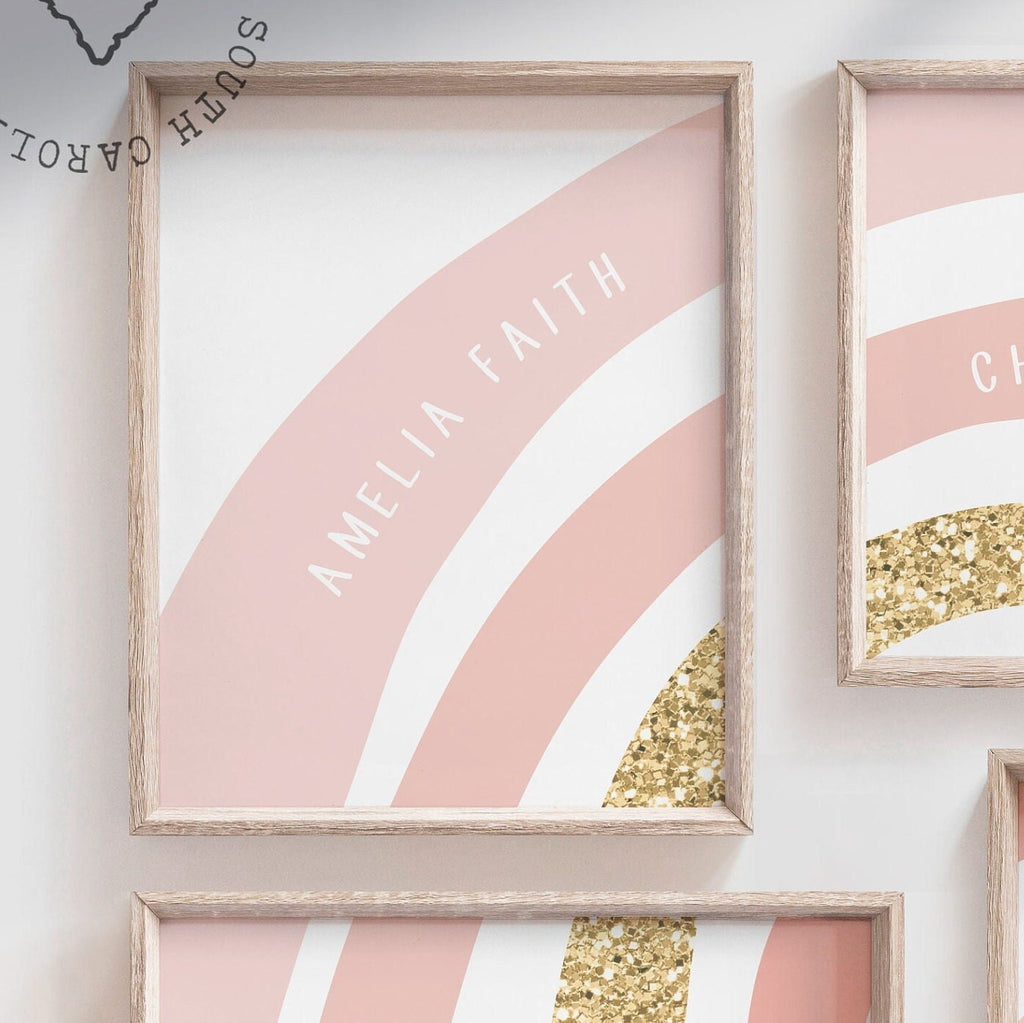 Pink gold sisters room art, wall art for twin girls, personalized names girl sign sisters, pink gold sister art, pink gold sister wall decor