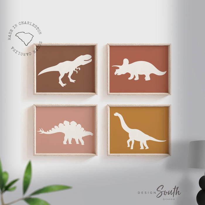 Boho dinosaur art, gender neutral dinosaur, contemporary boho dinosaur wall art, dinosaur neutral poster, dinosaur themed bedroom muted boho