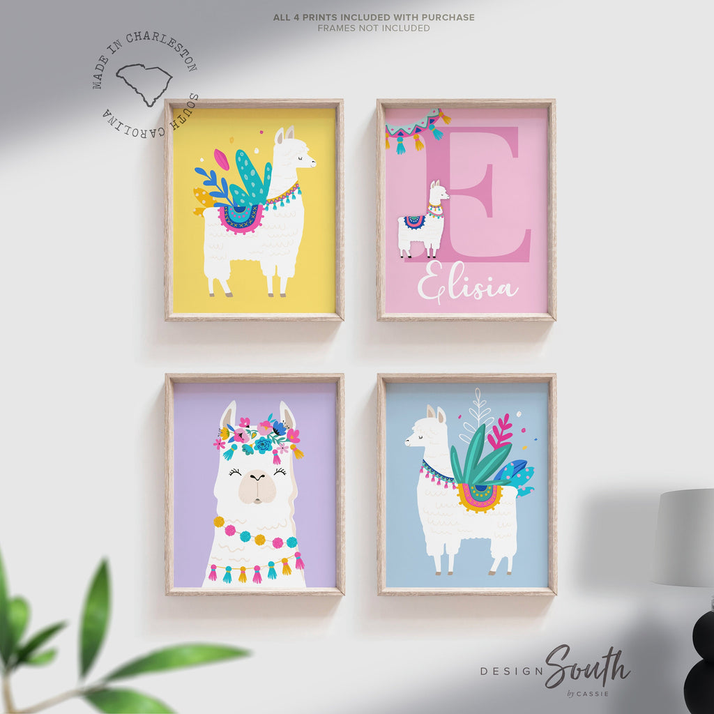 Llama nursery decor, llama nursery art, llama theme, llama baby decor, llama print, llama wall art, girl nursery prints, alpaca nursery art