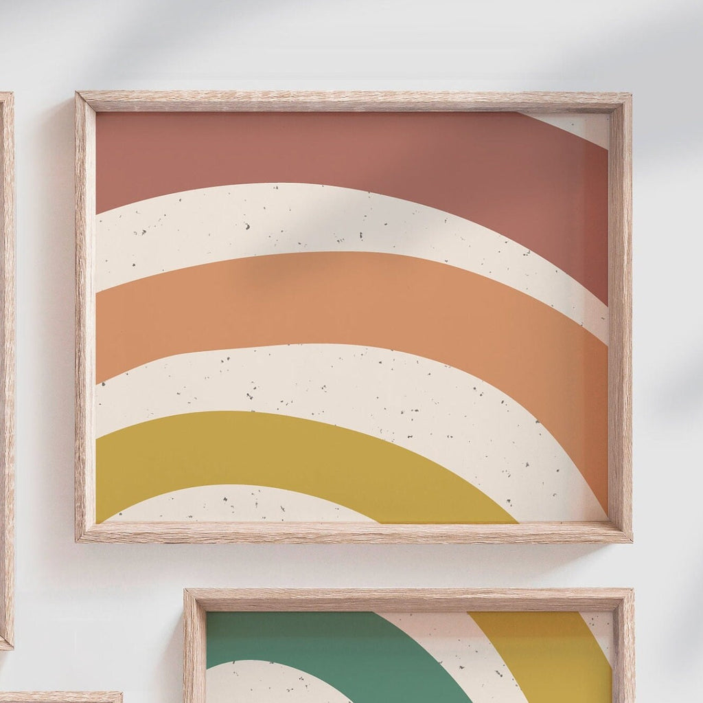 Neutral nursery decor earthy neutral tones, kids neutral playroom wall art, neutral boho rainbow for kids baby children, art gender neutral