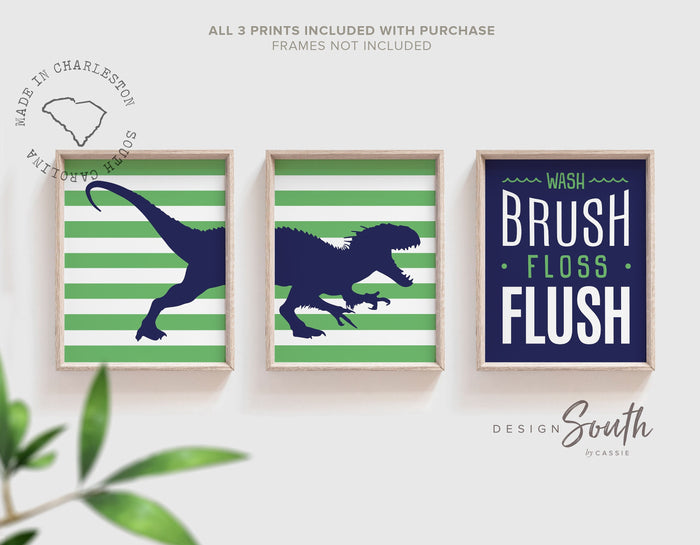 Dinosaur bathroom wall art, dino theme pictures, dinosaur bathroom decor, dino bathroom art, dino bath decor, child bath art, dinosaur kids