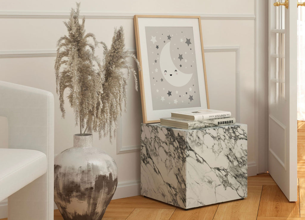 Moon and stars nursery, cloud nursery print, wall art for nursery, nursery decor neutral, gender neutral nursery, nursery decor cloud stars