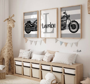 Softail harley davidson motorcycle nursery art, motorcycle kid gift, baby boy motorcycle, boy bedroom motorcycles, motorcycle theme harley