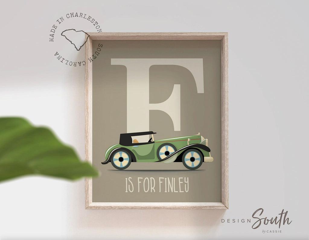 Vintage classic car kids wall art, car prints boys room decor, vehicle themed kids wall art, playroom wall ideas, big boy bedroom, car decor