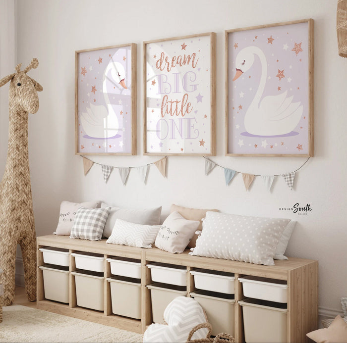 Lilac and rose gold art, lilac nursery decor, lilac nursery art, baby nursery decor, rose gold sparkle art, rose gold nursery wall art girl