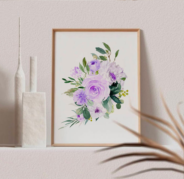 Lilac Fawn Nursery Art Prints: Baby Girl Woodland Decor