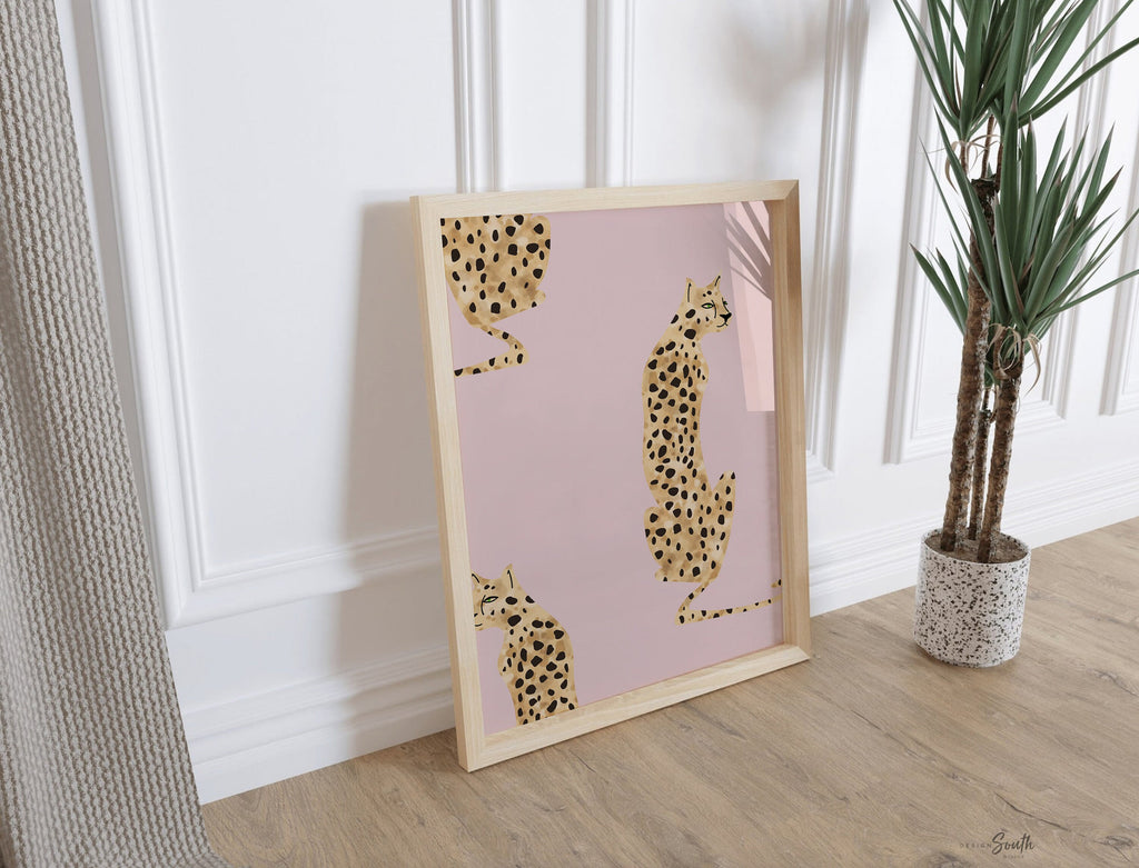 Baby cheetah print pink, dot speckle pattern nursery, modern nursery ideas girl, safari baby animal nursery pink girl, printed cheetah art