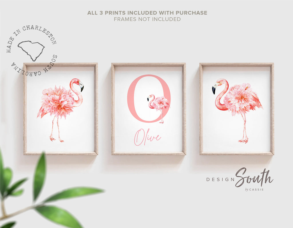 Tropical nursery baby gift, pink flamingos nursery wall, flamingo little girl bedroom, baby girl nursery ideas, themed nursery tropical girl