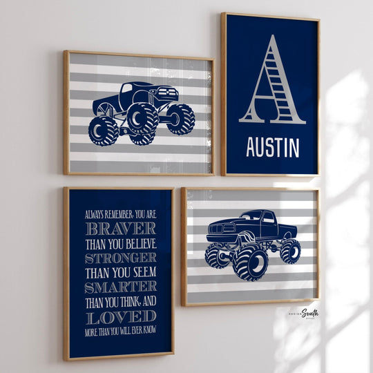 Big boy bedroom trucks, boys truck theme, monster truck theme bedroom wall art, monster truck prints for boys, truck art, truck decor boys
