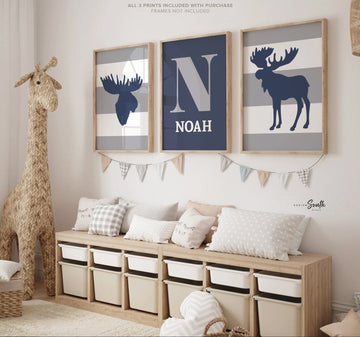 Moose nursery, moose nursery art, moose nursery decor, boys moose decor, moose decor for boys, moose baby boy, boys moose bedroom, moose art