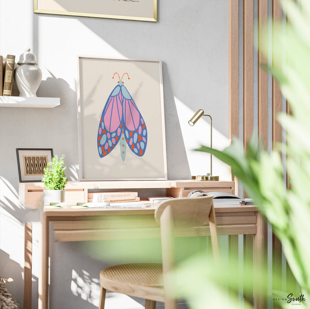 Butterfly art print set, butterfly nursery artwork, nursery print home decor wall art butterfly theme, girls bedroom wall art colorful decor