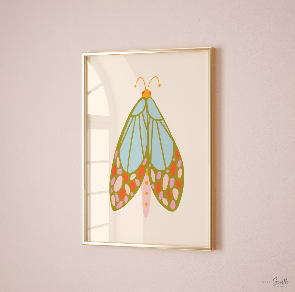 Butterfly art print set, butterfly nursery artwork, nursery print home decor wall art butterfly theme, girls bedroom wall art colorful decor