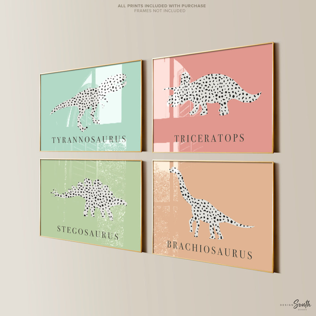 Girl dinosaur nursery, gift girl dinosaur theme, baby shower girl dinosaur gift, modern contemporary girl bedroom, modern girl room wall art