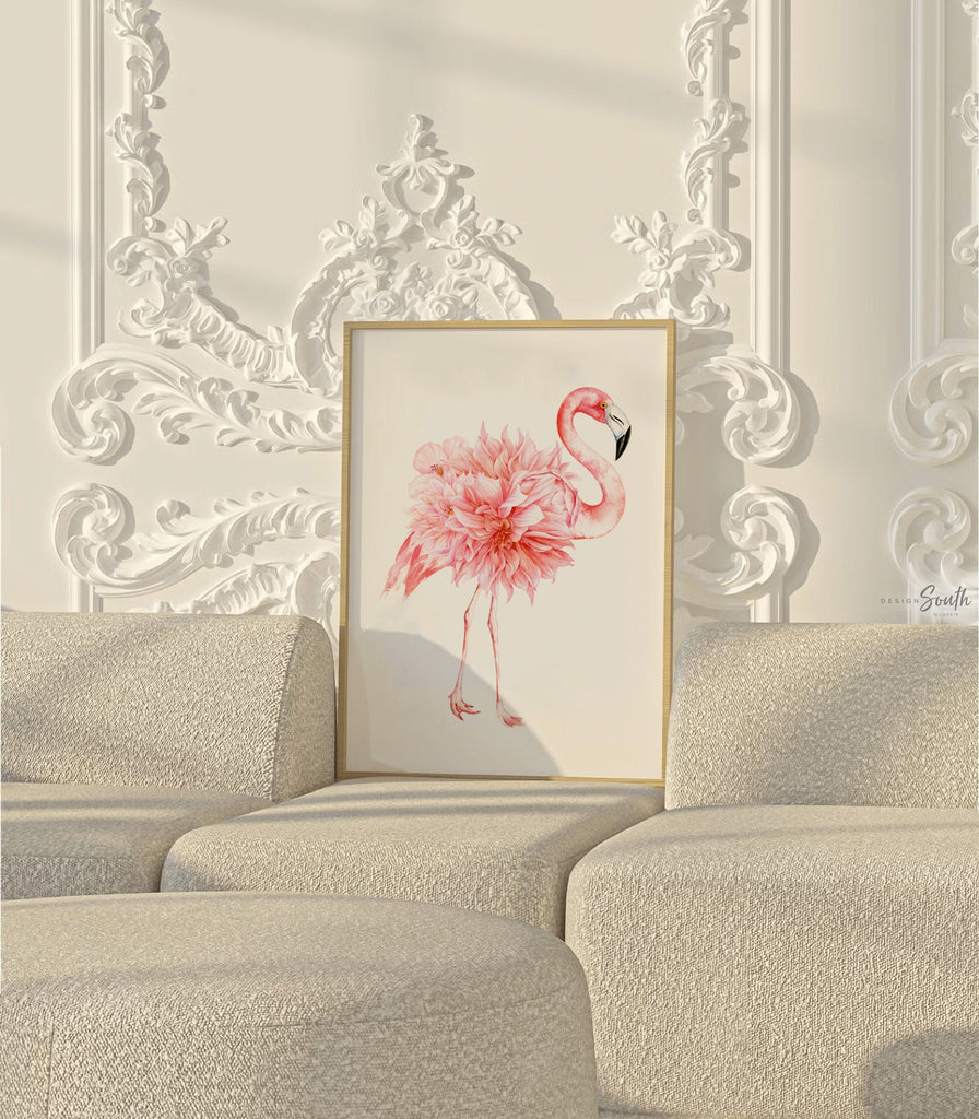 Tropical nursery baby gift, pink flamingos nursery wall, flamingo little girl bedroom, baby girl nursery ideas, themed nursery tropical girl
