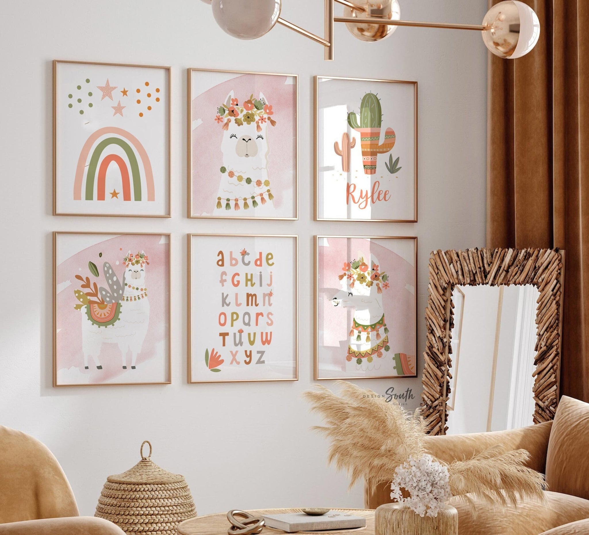 Wall Art Llama Themed Nursery Llama Nursery Print Girls Alpaca