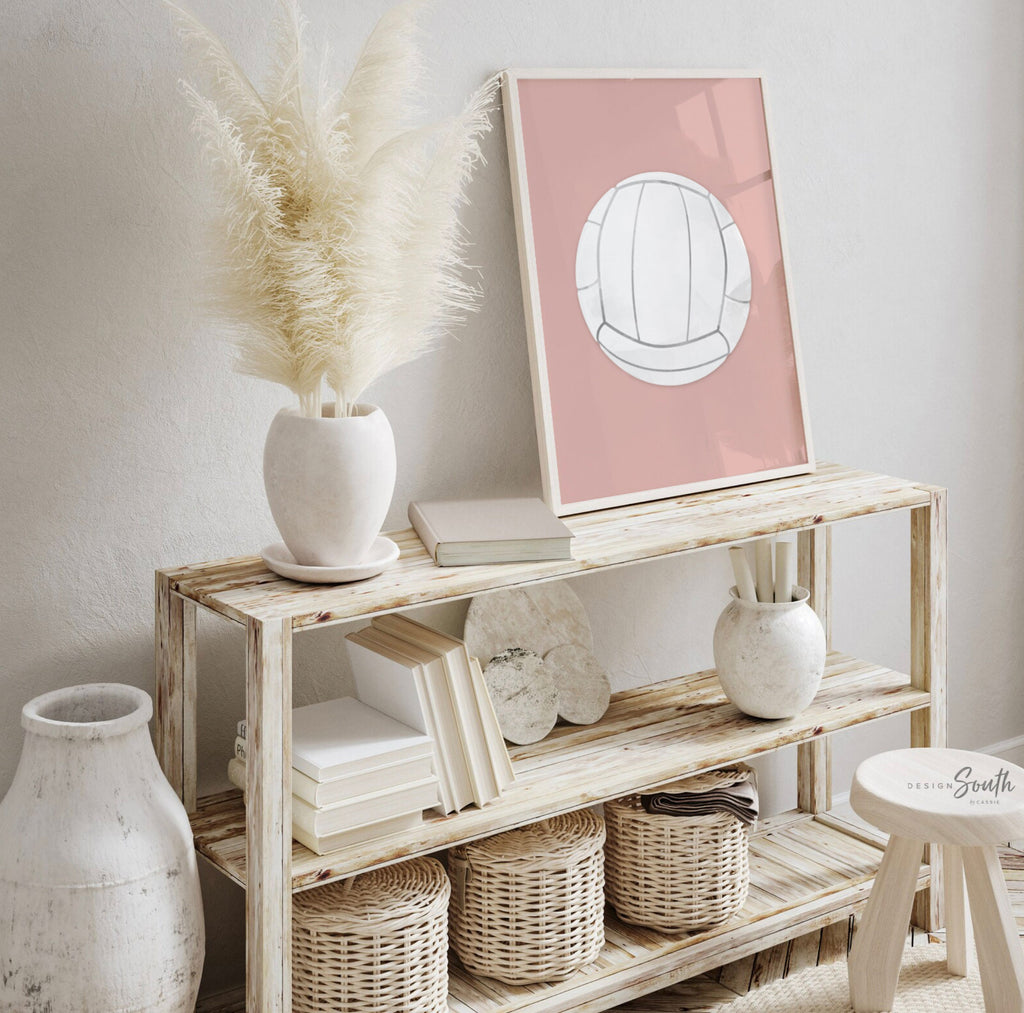 Pink sports art, little girl room sports themed, girly sports art, toddler girl athletic art, baby girl sports nursery pink gray wall art