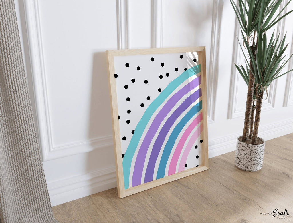 Baby girl nursery decor, purple teal aqua and pink prints for nursery, prints for little girls bedroom, playroom wall art set idea for girl