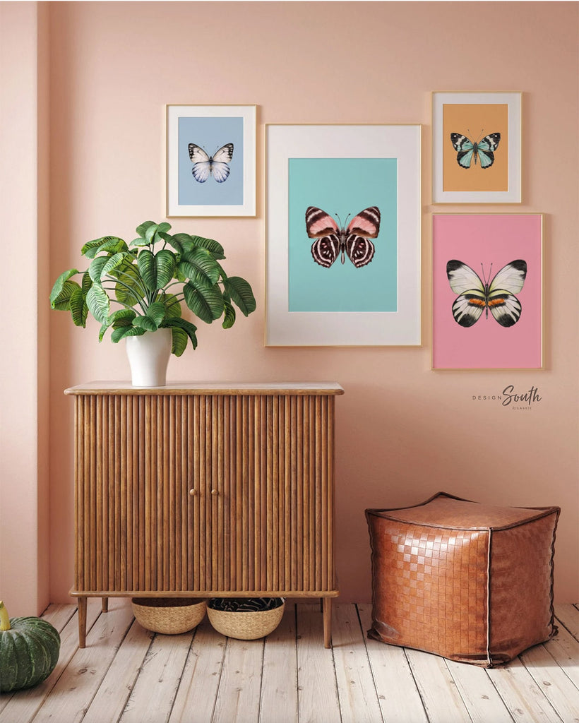 Pastel butterflies, girl nursery butterfly themed, room decor butterflies, newborn baby butterfly gift, butterfly baby shower gift, baby art