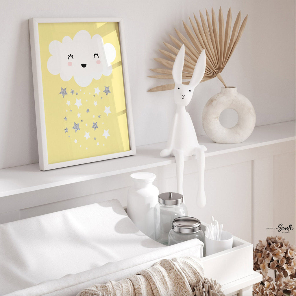 Gender neutral nursery, yellow gray white nursery ideas, yellow nursery, wall art for baby room, nursery decor ideas, wall pictures nursery