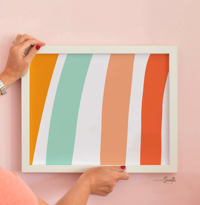 Rainbow Nursery Art Prints: Orange, Peach & Gold Decor
