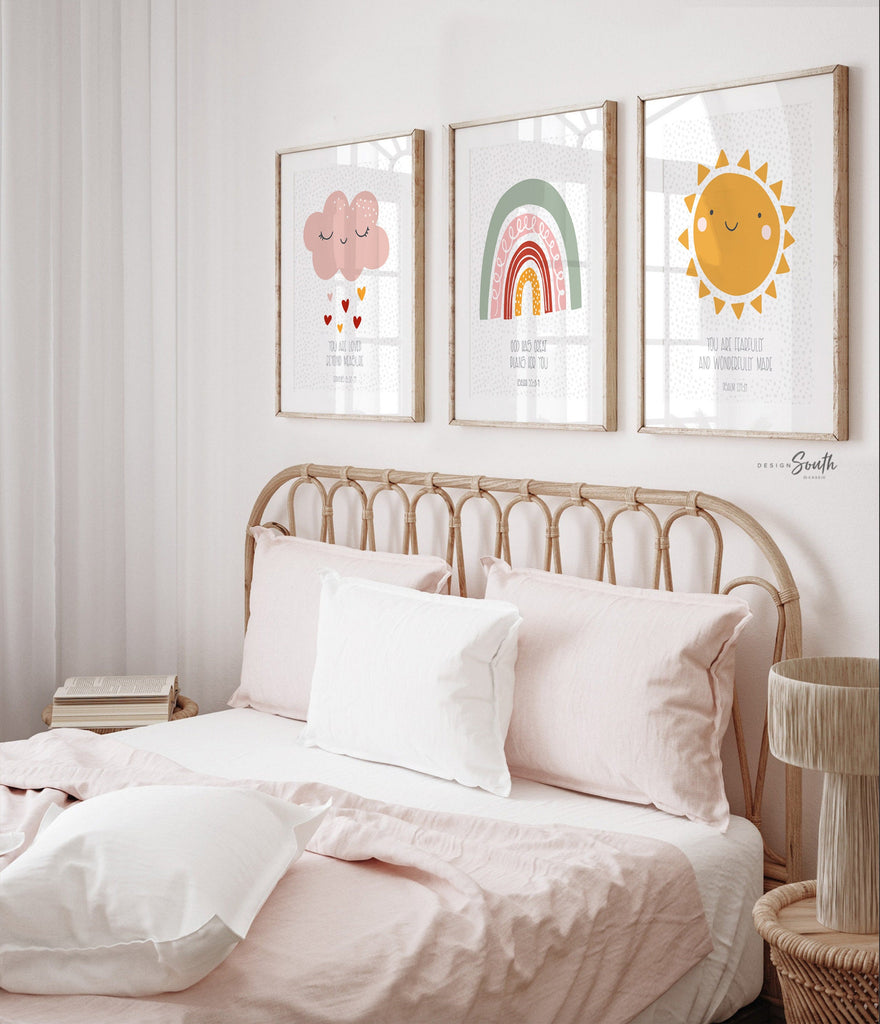 Christian nursery wall decor, bible verse wall art, nursery bible wall art, church nursery room decor, christian nursery or bedroom wall art