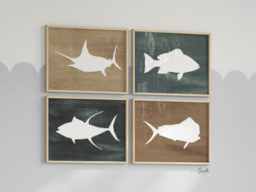 Boys fishing bedroom wall art, fish decor for boys, boys fishing theme, fish prints, baby boy fisherman, fish nursery art boys, fish decor