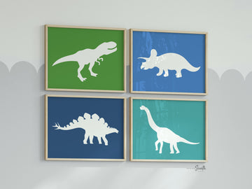 Dinosaur decor, boys playroom wall dinosaur theme, wall art for boys, dinosaur art prints for toddlers, dinosaur prints kids, t rex wall art