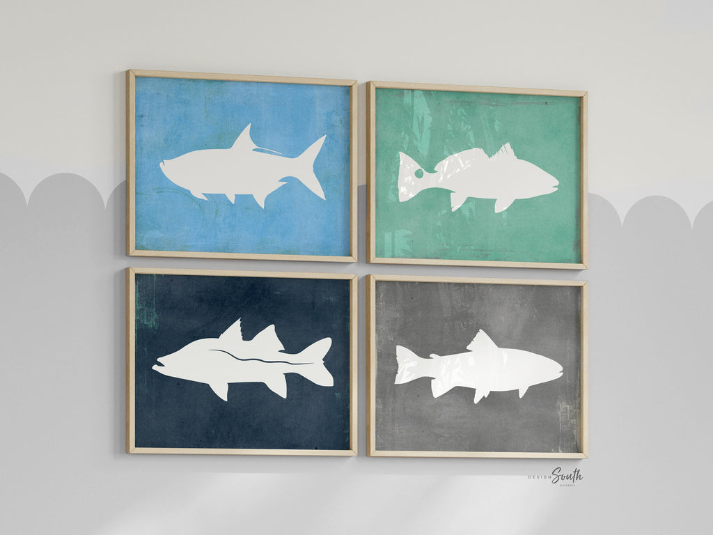 Boys fishing bedroom wall art, fish decor for boys, boys fishing theme, fish prints, baby boy fisherman, fish nursery art boys, fish decor