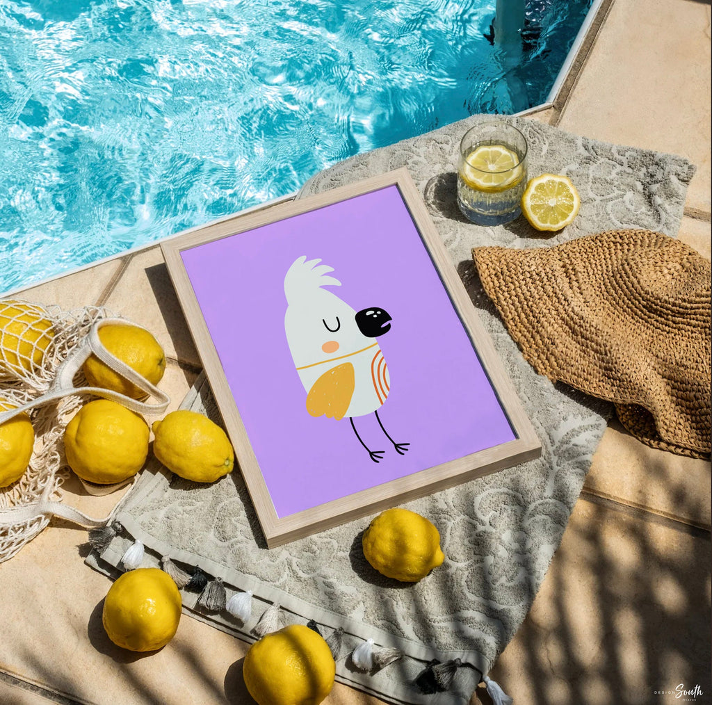 Pastel kid art, baby tropical themed room, tropical bird art, modern trendy pastel art set of 3, toucan bird print, nursery pink blue purple