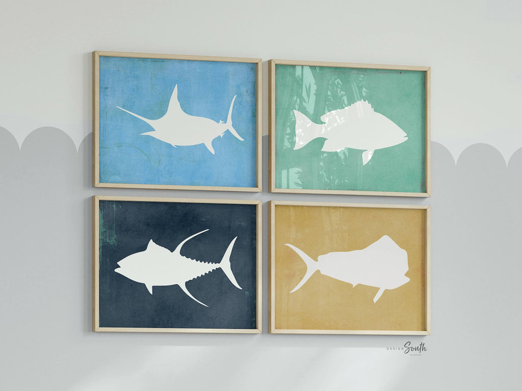 Boys fishing bedroom wall art, fish decor for boys, boys fishing theme, fish prints, baby boy fisherman, fish nursery art boys, fish decor