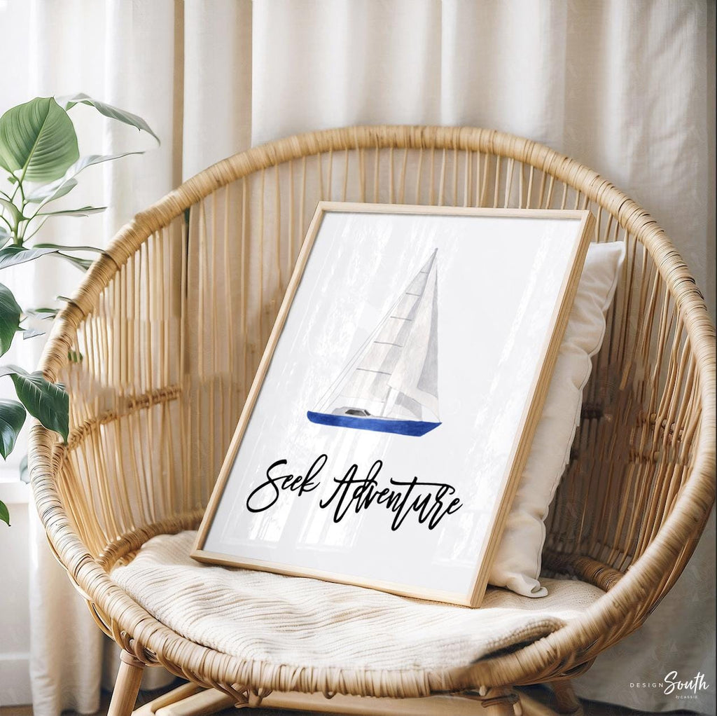 Nautical boys room art, anchor ship wheel sailboat collection nautical wall prints, nautical nursery art, ocean theme wall art, sea baby art