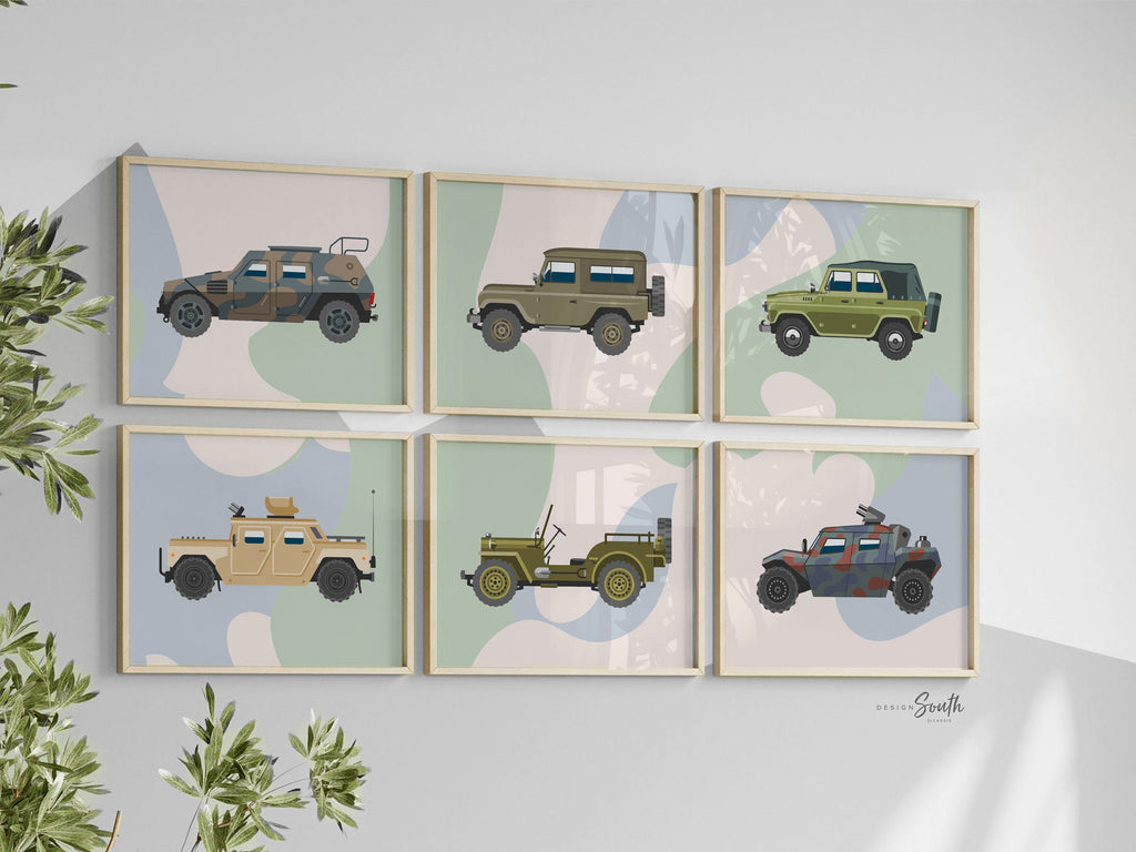 Vintage car and truck prints, vintage nursery, navy blue, gray, transportation nursery theme, boys car nursery, cars, classic car nursery