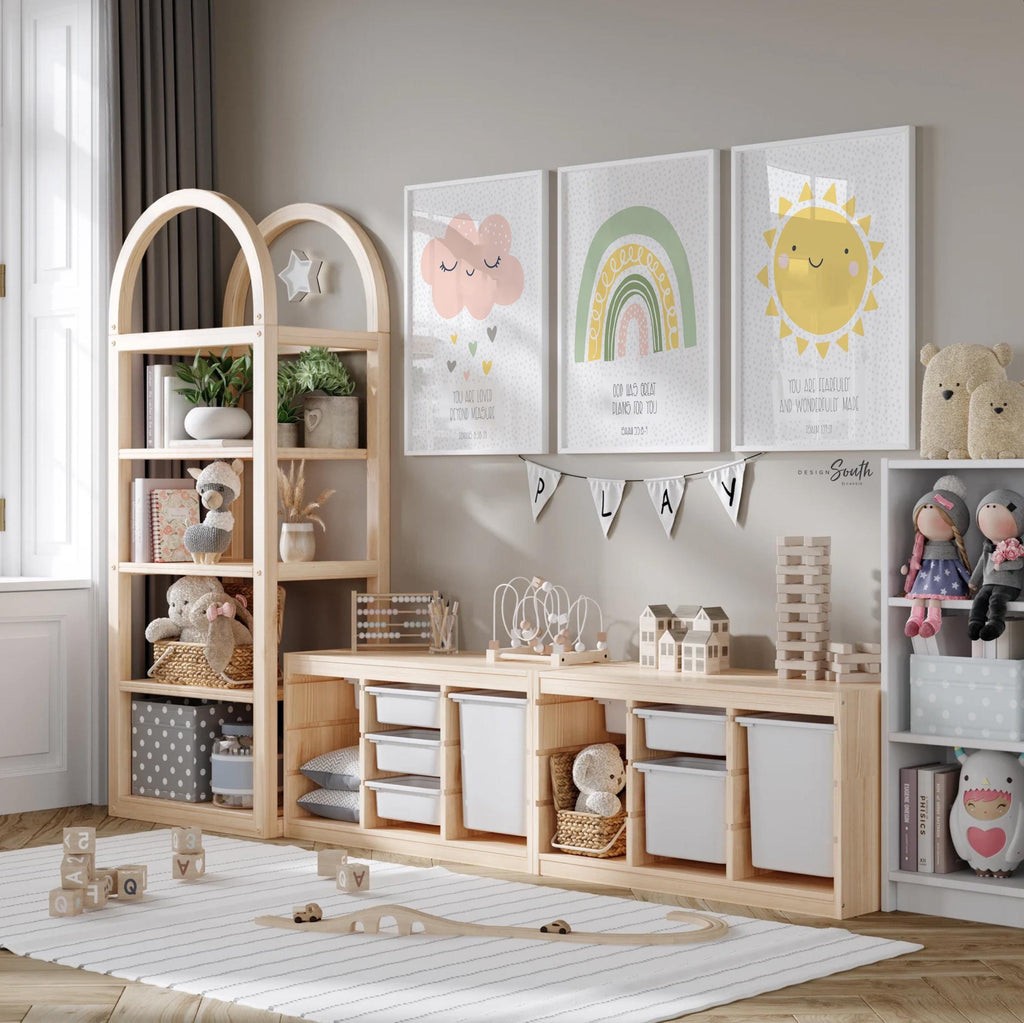 Christian gender neutral nursery wall decor, bible verse wall art, nursery bible wall art, church nursery room decor, religious nursery art