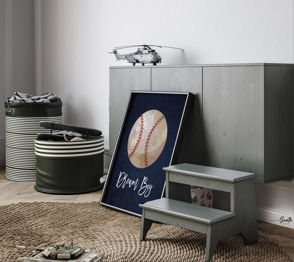 Navy blue sports kids room, boys sports nursery wall art poster prints, gift boy birthday party sports theme, navy blue boy prints bedroom