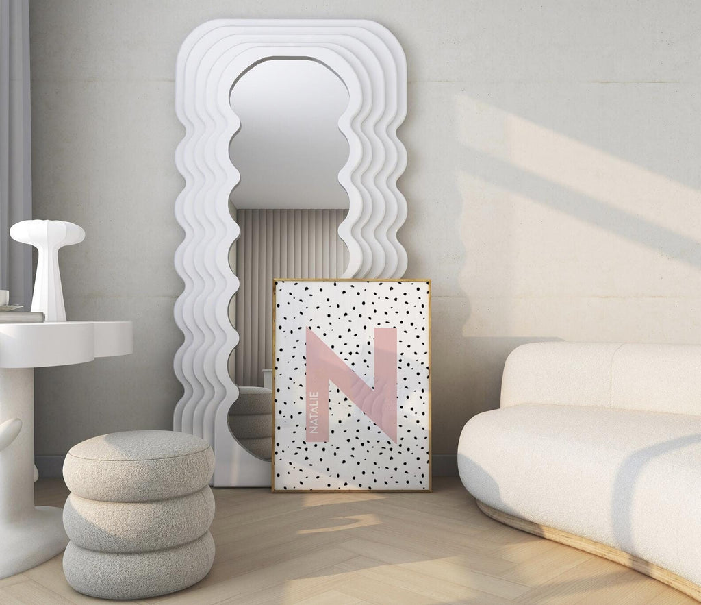 Nursery wall decor, monogram print for girls, pastel baby name art, prints for girl bedroom, playroom print set rainbow, girl&#39;s monogram art