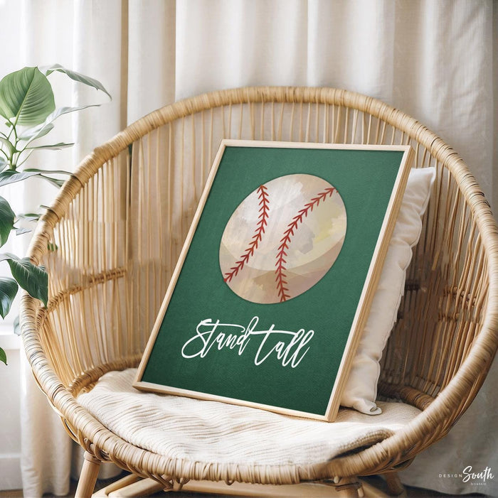 Sports wall art decor for boy's nursery bedroom playroom, sports posters art prints home decor walls, sports themed big boy room wall ideas