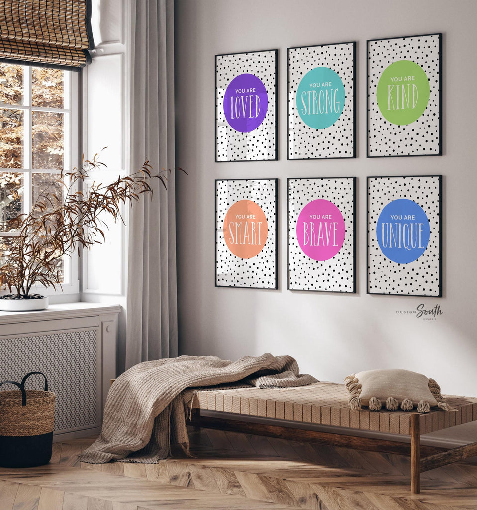 Little girl colorful room art, inspirational girls bedroom, girls quotes art, girl bedroom decor toddler wall art, colorful kid gallery wall