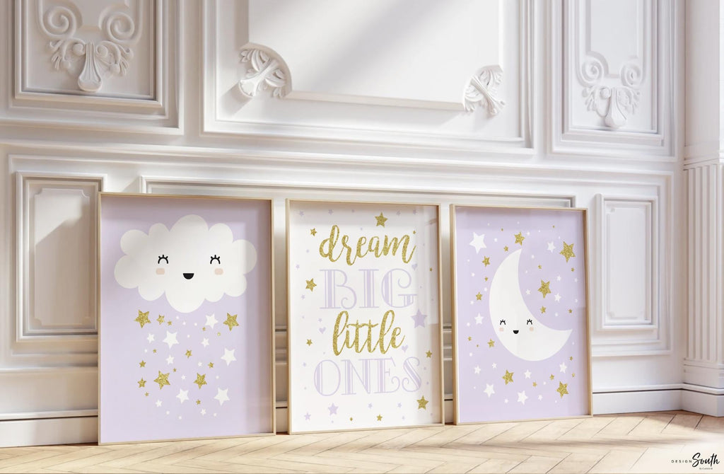 Lilac nursery art twins, twin sisters nursery, twin sisters decor, baby girl twins, girl twins, twin nursery purple, twin nursery girls gold