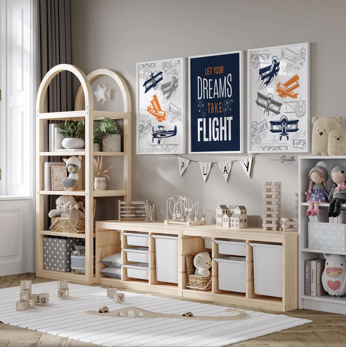 Airplane themed boys bedroom wall decor, flight transportation theme, airplane kids room, airplane nursery or bedroom, pilot newborn gift