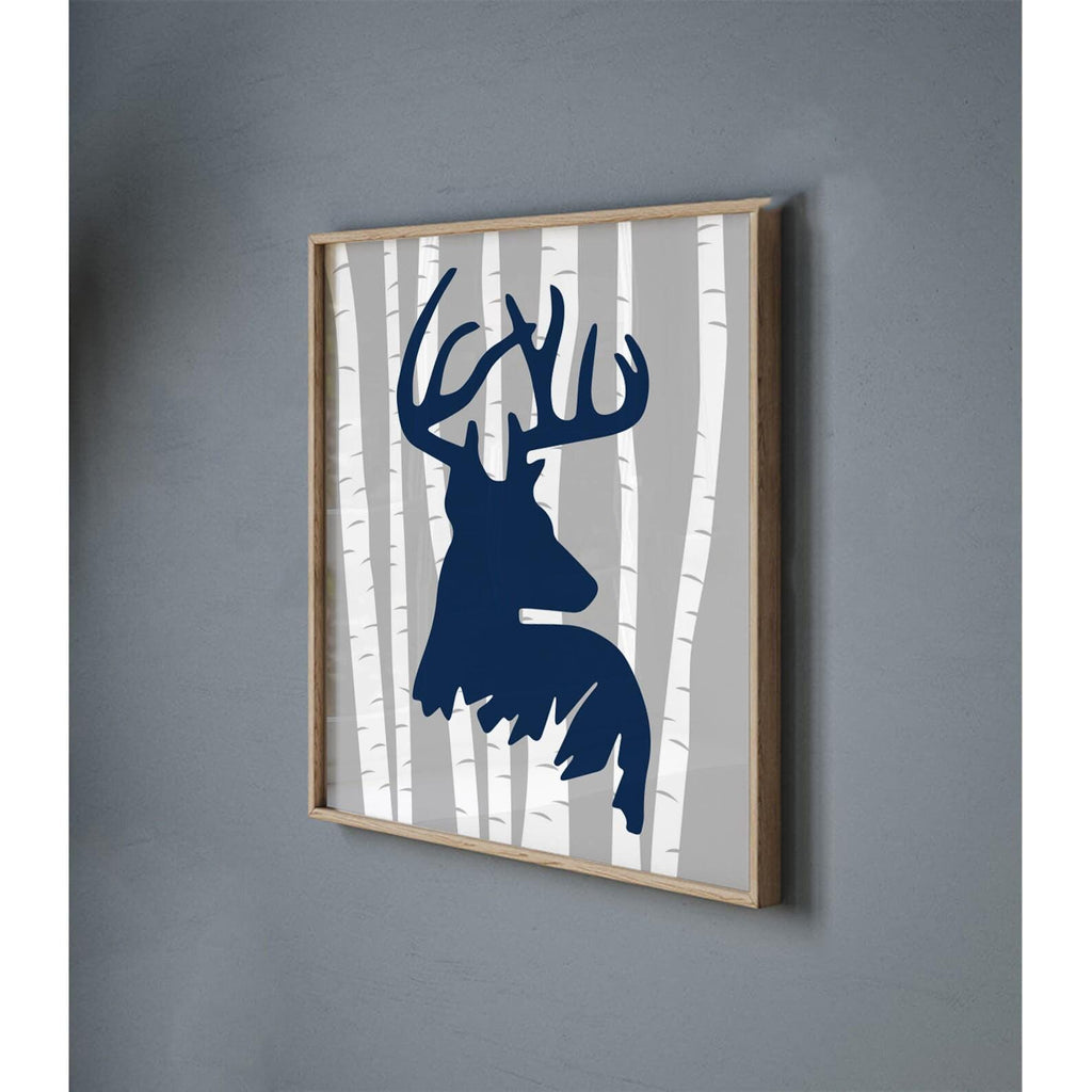 Deer nursery decor, boys nursery decor, ducks and trucks and eight point bucks, deer theme, deer nursery, eight point bucks, navy and gray