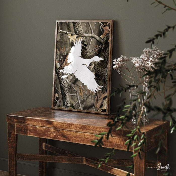 Camo Deer & Duck Bathroom Decor — Wash, Brush, Floss, Flush