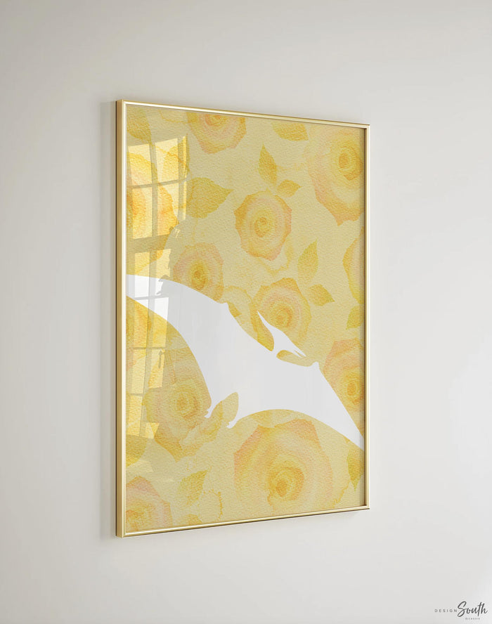 Girly floral dinosaur decor, girl's room flower dinosaur art, pink yellow green blue dinosaur themed art, girl dinosaur room, girl dinosaurs