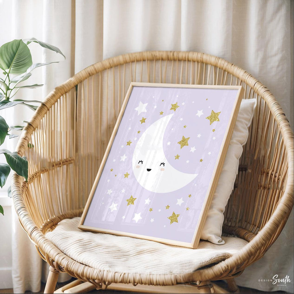 Lilac nursery art twins, twin sisters nursery, twin sisters decor, baby girl twins, girl twins, twin nursery purple, twin nursery girls gold