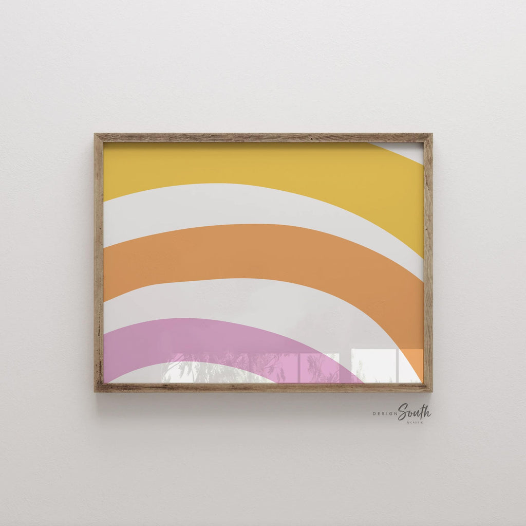 Girl rainbow posters, rainbow wall art for girl bedroom, decor for girl room, kids room wall, rainbow wall decorations, sunshine nursery art