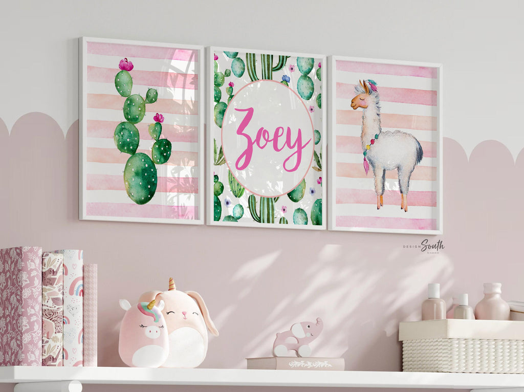 Llama nursery decor, llama nursery art, llama theme, llama baby decor, llama print, llama wall art, girl nursery prints, alpaca nursery art