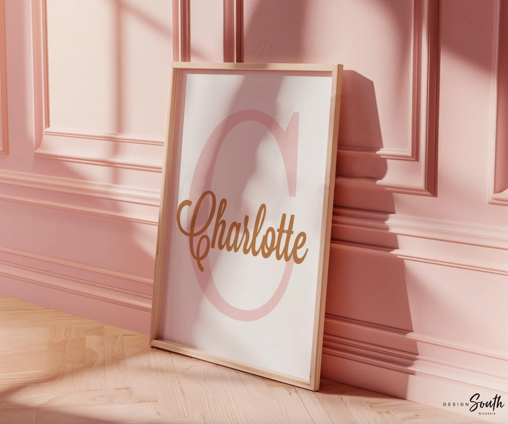 Girls nursery decor pink, baby girl wall art, blush bedroom decor little girl, pink moon star cloud gift, baby star art personalized name